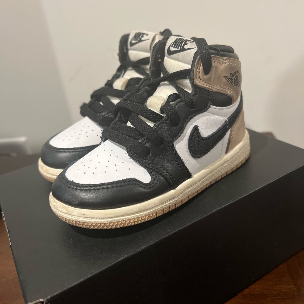 Jordan 1 “Latte” Retro High Toddler - BLACK/LEGEND BROWN/WHITE